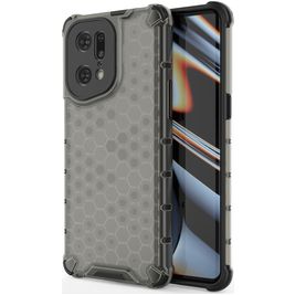 Mobigear Honeycomb OPPO Find X5 Pro Hoesje Hardcase Backcover Shockproof - Zwart