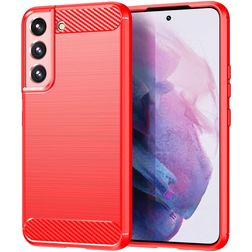Mobigear Brushed Slim Samsung Galaxy S23 Ultra Hoesje Flexibel TPU Backcover - Rood
