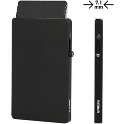 Valenta Cardprotector Aluminium Pasjeshouder - 5 Pasjes - MagSafe Compatible - Zwart