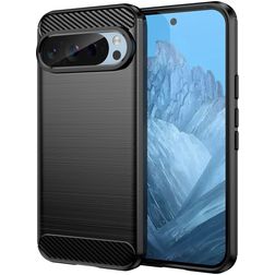 Mobigear Brushed Slim Google Pixel 9 Hoesje Flexibel TPU Backcover - Zwart