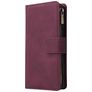 Mobigear Zipper Samsung Galaxy A41 Hoesje Bookcase Portemonnee - Rood