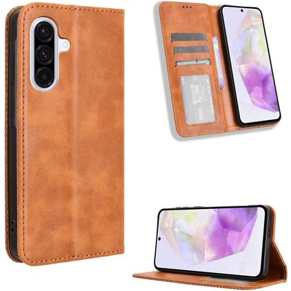 Mobigear Sensation Samsung Galaxy A56 Hoesje Bookcase Portemonnee - Bruin