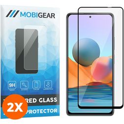 Mobigear Premium Xiaomi Redmi Note 10 Pro Glazen Screenprotector - Case Friendly - Zwart (2-Pack)
