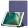 Mobigear Tri-Fold Gel iPad Pro 10.5 Inch (2017) Hoes TPU,Kunstleer Bookcase + Stylus Houder - Donkerblauw