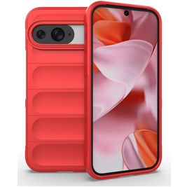 Mobigear Bumpy Google Pixel 9 Pro Hoesje Flexibel TPU Backcover - Rood