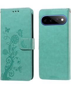 Mobigear Flowers Google Pixel 11 Pro XL Hoesje Bookcase Portemonnee - Groen