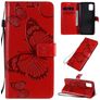 Mobigear Butterfly Samsung Galaxy A31 Hoesje Bookcase Portemonnee - Rood