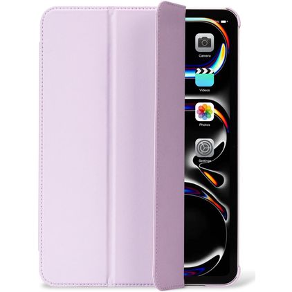 Decoded Textured Slim iPad Pro 11 Inch (2024) Hoes Flexibel Siliconen Bookcase - Lavendel
