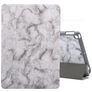 Mobigear Tri-Fold Marble iPad 8 (2020) Hoes Bookcase + Stylus Houder - Grijs