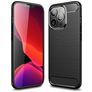 Mobigear Brushed Slim iPhone 13 Pro Max Hoesje Flexibel TPU Backcover - Zwart