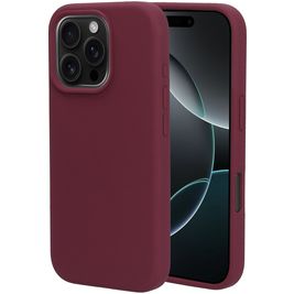 Mobiparts iPhone 16 Pro Siliconen Hoesje Backcover - Plum Red