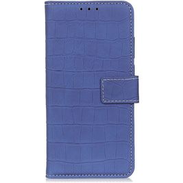 Mobigear Croco Samsung Galaxy A52s 5G Hoesje Bookcase Portemonnee - Blauw