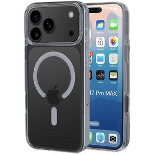 Mobiparts Hardcover Doorzichtig iPhone 17 Pro Max MagSafe Hoesje Hardcase Backcover - Transparant