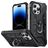 Mobigear Armor Ring iPhone 14 Pro Hoesje Hardcase Backcover Shockproof met Ringhouder - Zwart