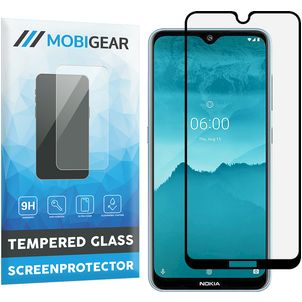 Mobigear Premium Nokia 6.2 Glazen Screenprotector - Case Friendly - Zwart