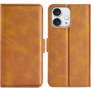 Mobigear Slim Magnet iPhone 16 Pro Hoesje Bookcase Portemonnee - Cognac