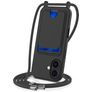 Mobigear Lanyard Card iPhone 17 Siliconen Hoesje met koord en Pasjeshouder - Zwart