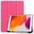 Mobigear Tri-Fold Gel iPad 8 (2020) Hoes TPU,Kunstleer Bookcase + Stylus Houder - Magenta