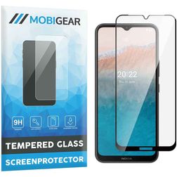 Mobigear Premium Nokia C21 Plus Glazen Screenprotector - Case Friendly - Zwart