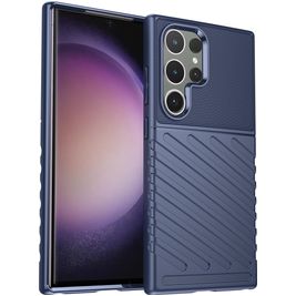 Mobigear Groove Samsung Galaxy S24 Ultra Hoesje Flexibel TPU Backcover - Blauw