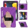 Mobigear SureGrip XGuard iPad 9 (2021) Hoes Hard Kunststof,Siliconen Backcover + Stylus Houder + Schouderband + Standaard - Paars