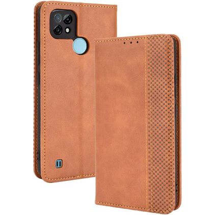 Mobigear Sensation Realme C21 Hoesje Bookcase Portemonnee - Cognac
