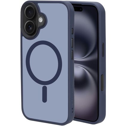 Mobiparts Hardcover iPhone 16 MagSafe Hoesje Hardcase Backcover - Satin Blue