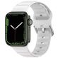 Mobigear Bumpy Siliconen Apple Watch Bandje Gespsluiting - 42/41/40/38 mm - Wit