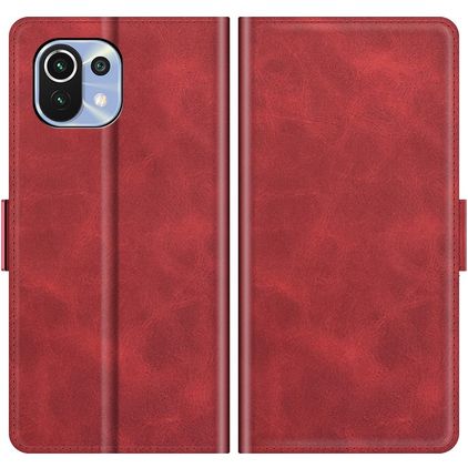 Mobigear Slim Magnet Xiaomi 11 Lite NE 5G Hoesje Bookcase Portemonnee - Rood