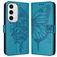 Mobigear Butterfly Samsung Galaxy S24 FE Hoesje Bookcase Portemonnee - Blauw