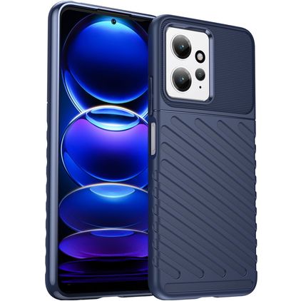 Mobigear Groove Xiaomi Redmi Note 12 Hoesje Flexibel TPU Backcover - Blauw