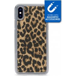 My Style Magneta iPhone X Hoesje Flexibel TPU Backcover - Leopard