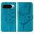 Mobigear Butterfly Google Pixel 9 Hoesje Bookcase Portemonnee - Blauw