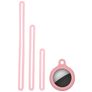 Mobigear Lanyard Apple AirTag Hoesje Flexibel Siliconen - Pink