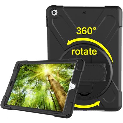 Mobigear SureGrip XGuard iPad 5 (2017) Hoes Hard Kunststof,Siliconen Backcover + Standaard - Zwart