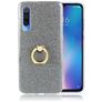 Mobigear Glitter Ring Xiaomi Mi 9 Hoesje Flexibel TPU Backcover met Ringhouder - Zwart