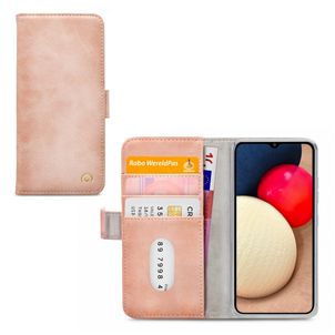 Mobilize Elite Gelly Samsung Galaxy A02s Hoesje Bookcase Portemonnee - Soft Pink