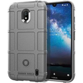 Mobigear Rugged Shield Nokia 2.2 Hoesje Flexibel TPU Backcover Shockproof - Grijs