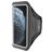 Mobiparts Comfort Fit Telefoonhouder Hardlopen iPhone 11 Pro Max Sport Hoesje Neopreen Sportarmband - Zwart