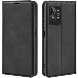 Mobigear Retro Slim Realme GT2 Pro Hoesje Bookcase Portemonnee - Zwart