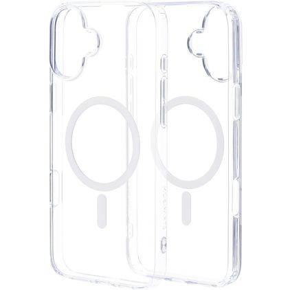 Mobiparts Hardcover Doorzichtig iPhone 16 Plus MagSafe Hoesje Hardcase Backcover - Transparant