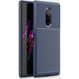 Mobigear Racing Sony Xperia XZ4 Hoesje Flexibel TPU Backcover - Blauw Mobigear Racing Sony Xperia XZ4 Hoesje Flexibel TPU Backcover - Blauw