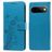 Mobigear Flowers Google Pixel 11 Hoesje Bookcase Portemonnee - Blauw