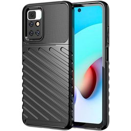 Mobigear Groove Xiaomi Redmi 10 4G Hoesje Flexibel TPU Backcover - Zwart