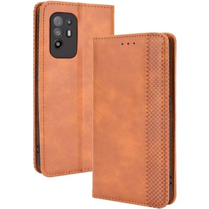 Mobigear Sensation OPPO A94 5G Hoesje Bookcase Portemonnee - Cognac