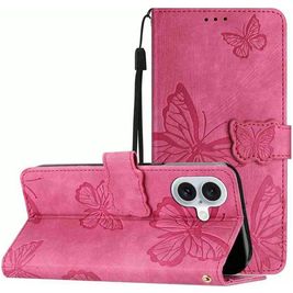Mobigear Butterfly iPhone 17 Hoesje Bookcase Portemonnee - Rood