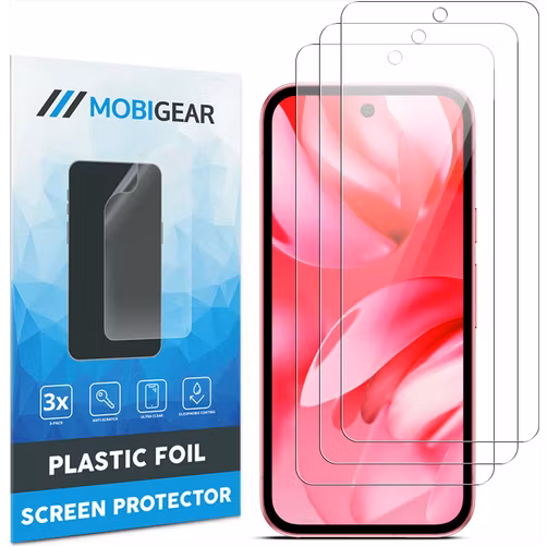 Mobigear Google Pixel 9a Screenprotector Folie - Case Friendly (3-Pack)