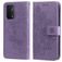 Mobigear Flowers OPPO A74 5G Hoesje Bookcase Portemonnee - Paars