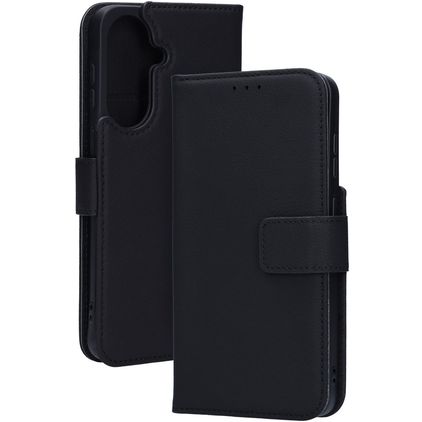 Mobiparts Wallet Samsung Galaxy A57 Hoesje Echt Leer Bookcase Portemonnee - Zwart
