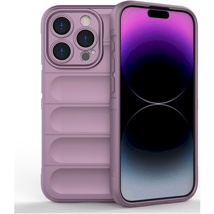 Mobigear Bumpy iPhone 15 Pro Hoesje Flexibel TPU Backcover - Paars